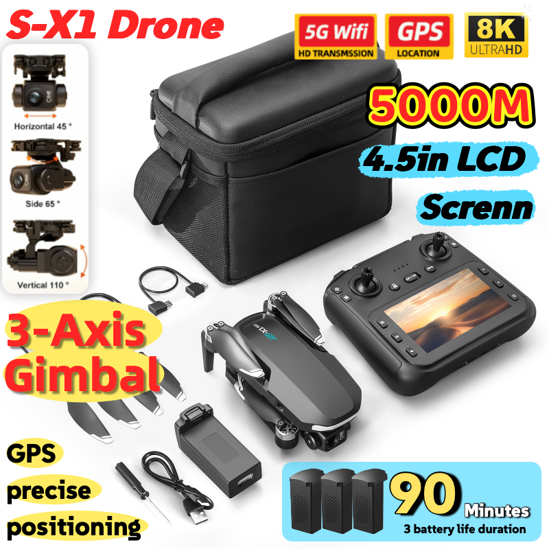Drone Gps Mount - S-X1 MAX GPS Drone with 3-Axis