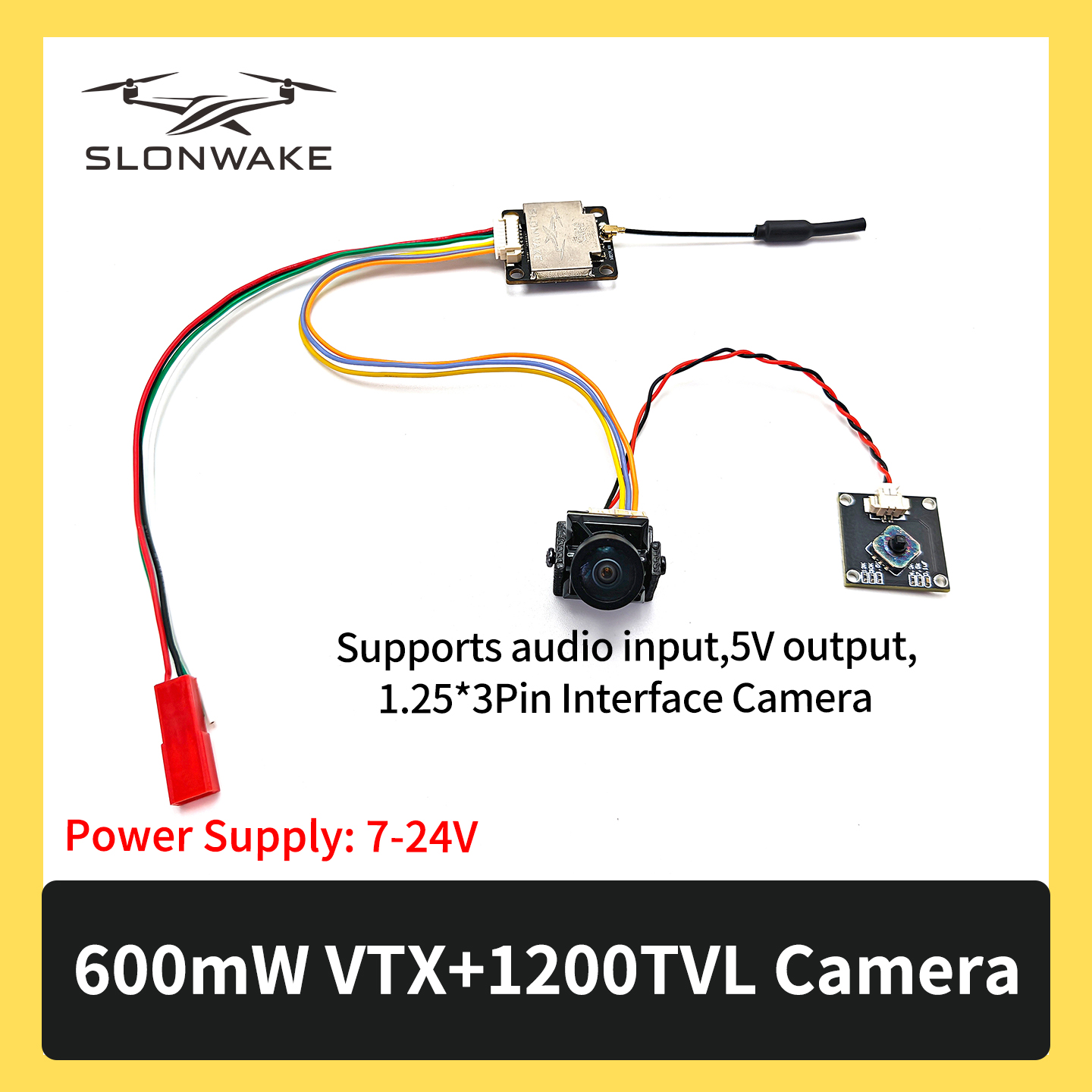 SLONWAKE 5.8G 600mW 7-24V FPV  - Drone Receiver recension och pris