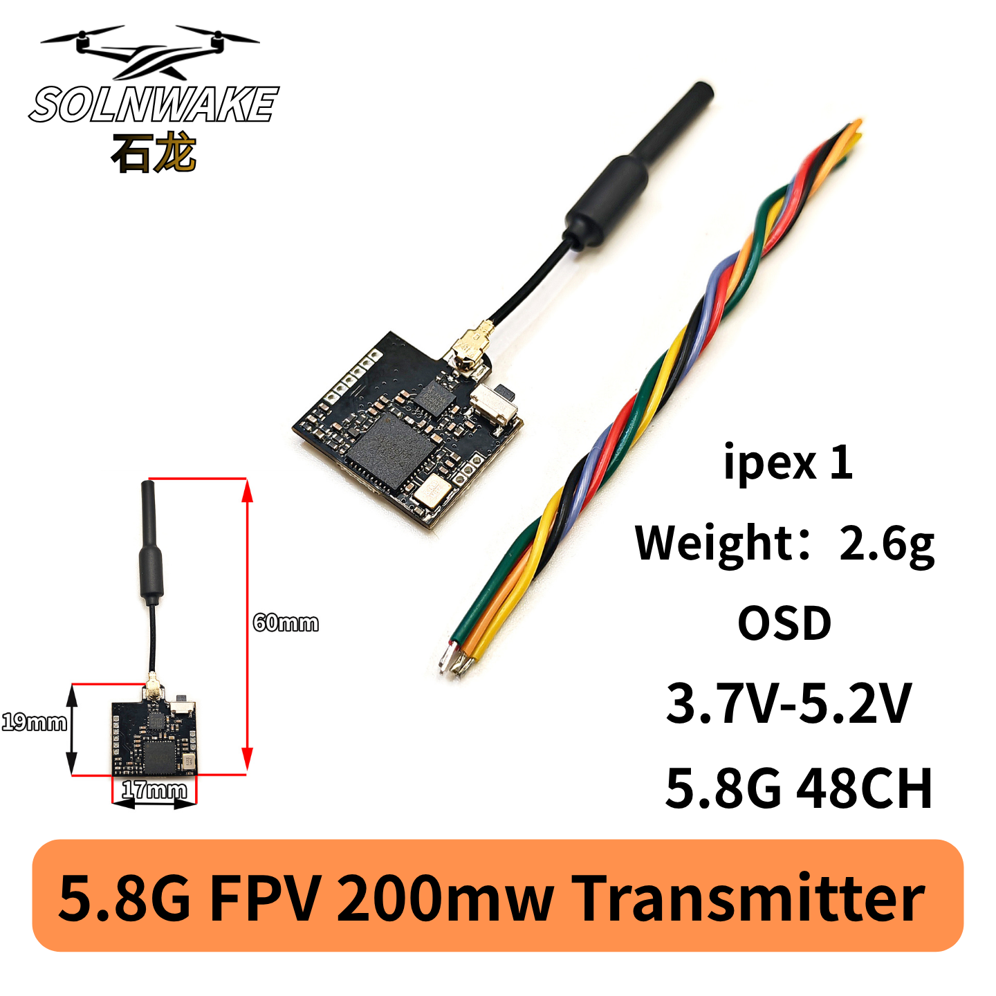 SLONWAKE Nano 5.8G 48CH 200mW  - Drone Receiver recension och pris