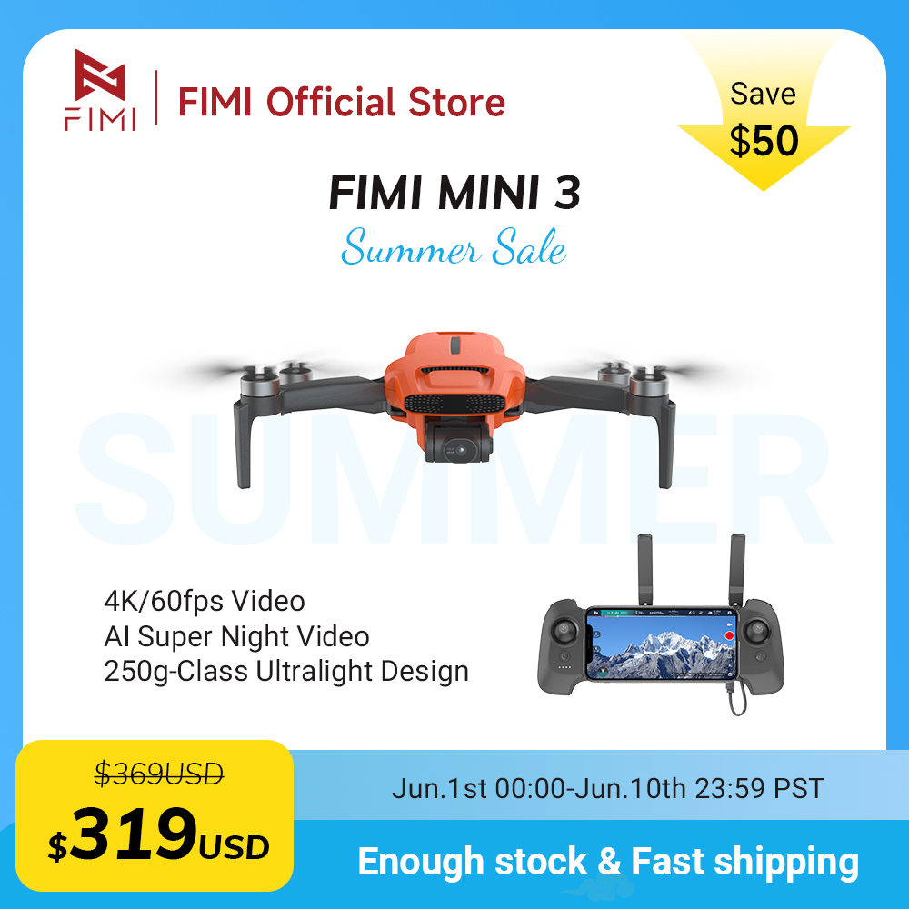 FIMI MINI 3 Camere drone 4K 60 - Drone Gps Mount recension och pris